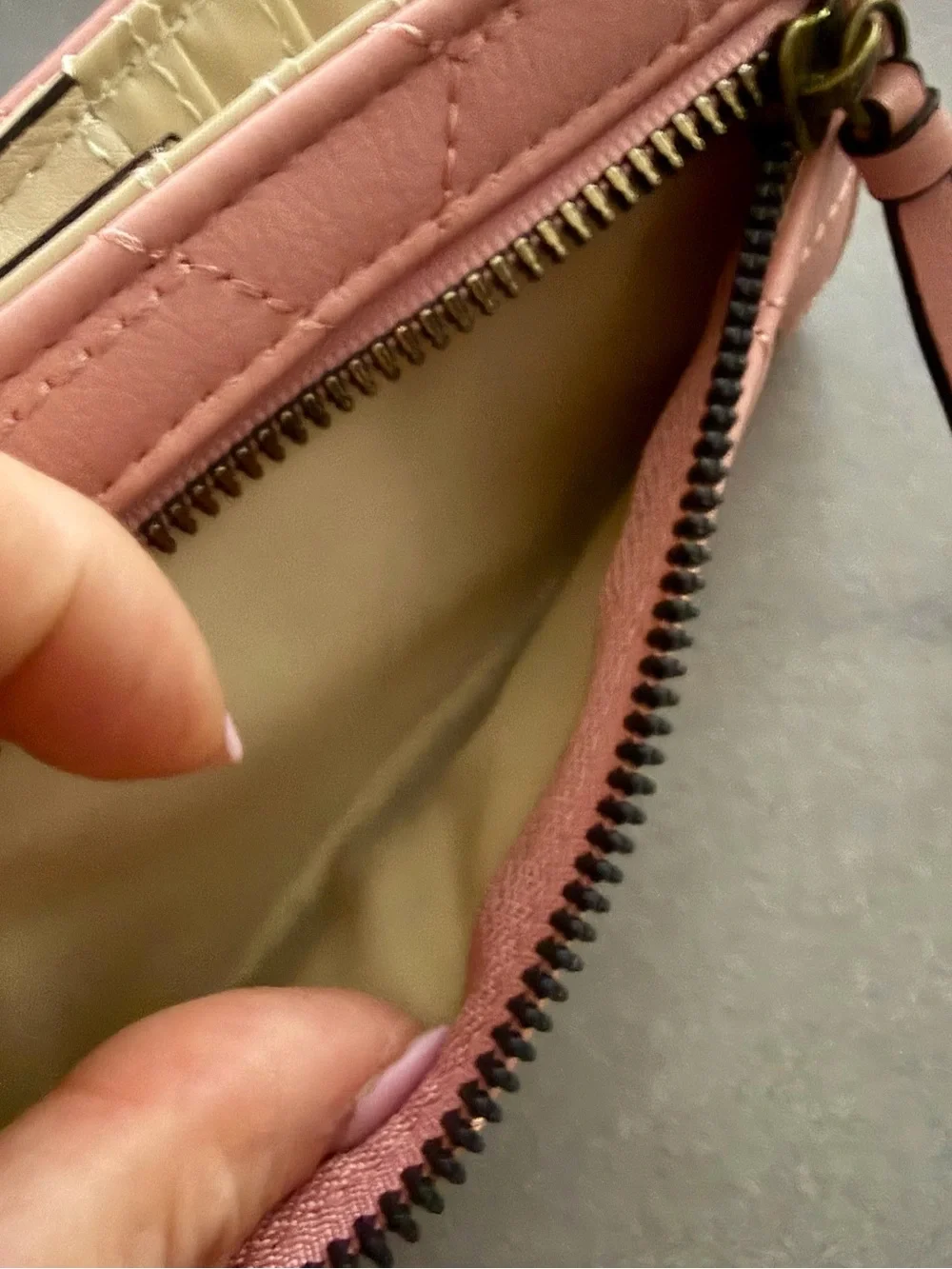 Pink Quilted Zippy Wallet